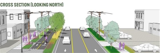 Lee Road Commercial District Looking North