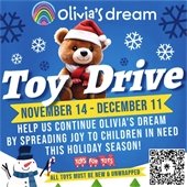 Graphic for Olivia's Dream holiday toy drive