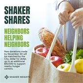 Graphic for Shaker Shares food distribution program