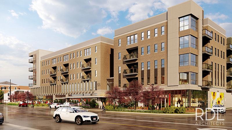 View of Arcadia development looking north on Warrensville Center Rd.